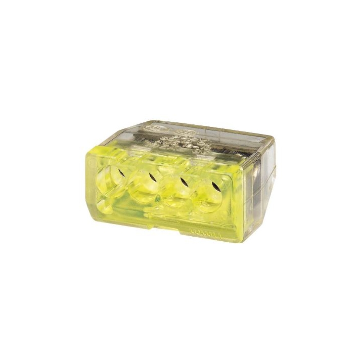 Ideal Components - 30-686 - In-Sure Push-In Connector. Model 14 Push-In Wire Connector, 4 Port.