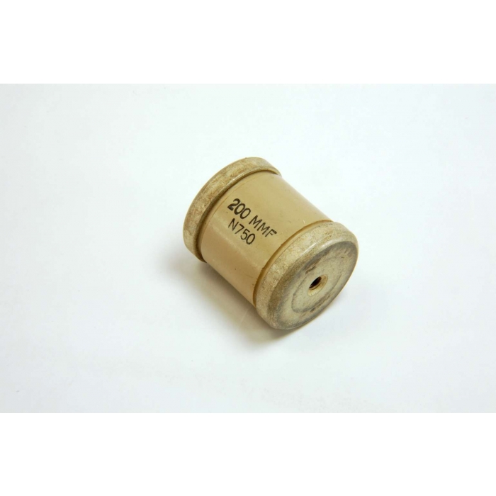 Centralab - 851-200N - Capacitor, Transmitting. 200MMF-N750 7500VDCW.