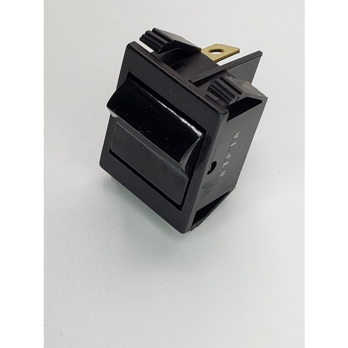 OSLO Switch - RTP1A9C9 - Rocker Switch, SPST Maintained,  2 Position, 20AMP-125VAC 15AMP-250VAC, Black, Snap-In Mount.