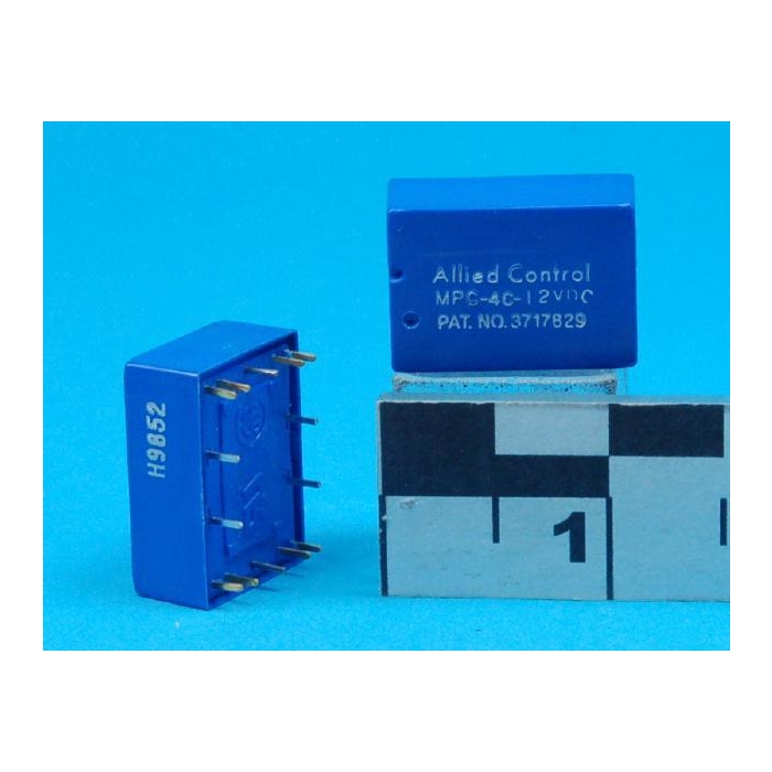 ALLIED CONTROLS - MPC4C-12VDC - Relay, Dip. Input: DC. 4PDT 12V.