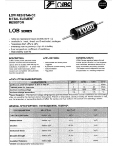 INTERNATIONAL RESISTIVE CO INC - LOB-5 0.03> 1% LT - Current Sense Resistor, Metal. 0.03 Ohm 5W. Package of 5.