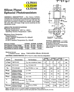 CLAIREX - CLT2164 - Transistor, NPN Phototransistors.